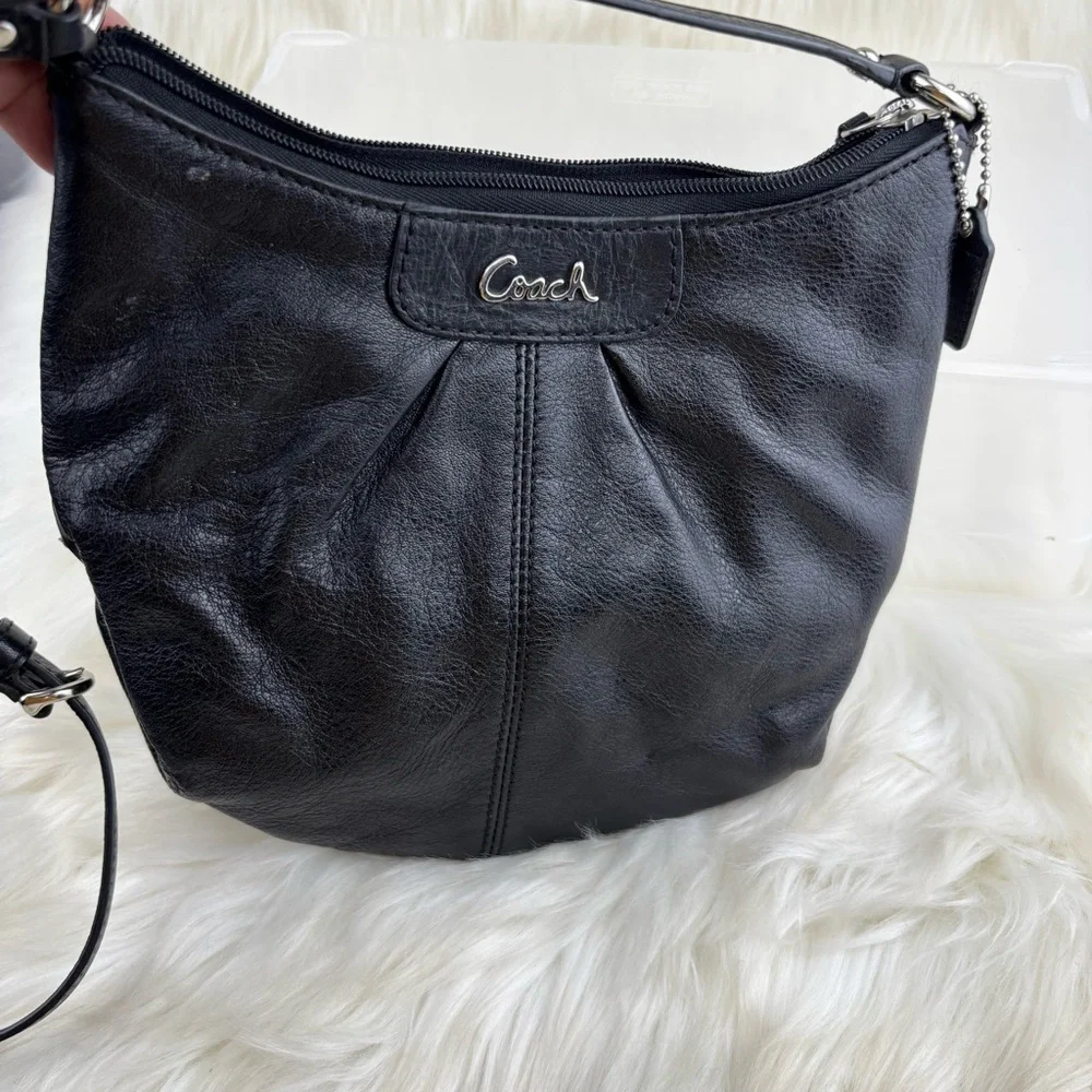 Coach black leather